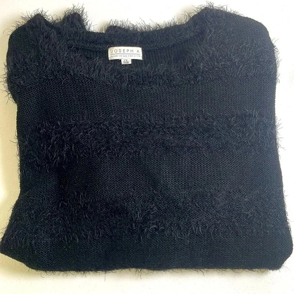 Joseph A. Women's Plush Black Stripes Pullover Crew Neck Top Sweater - Size XXL - Picture 7 of 7